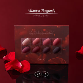 (LAUNCH DISCOUNT) Valla Maroon Burgundy Collection - Full 8pc Set