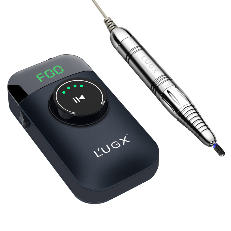 LUGX Brushless E-File/Nail Drill with handpiece stand & premium LUGX drill bit