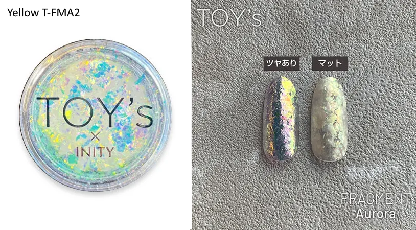 TOY's x INITY Fragment Flakes - Colours: 4 aurora & 4 metallic (Full 8 Colour Set/Individual Jars)