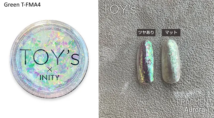 TOY's x INITY Fragment Flakes - Colours: 4 aurora & 4 metallic (Full 8 Colour Set/Individual Jars)