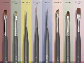 INITY Gel Brushes - 9 types (Full 9pc Set/Individual Brushes)