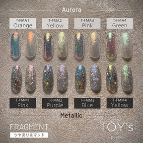 TOY's x INITY Fragment Flakes - Colours: 4 aurora & 4 metallic (Full 8 Colour Set/Individual Jars)