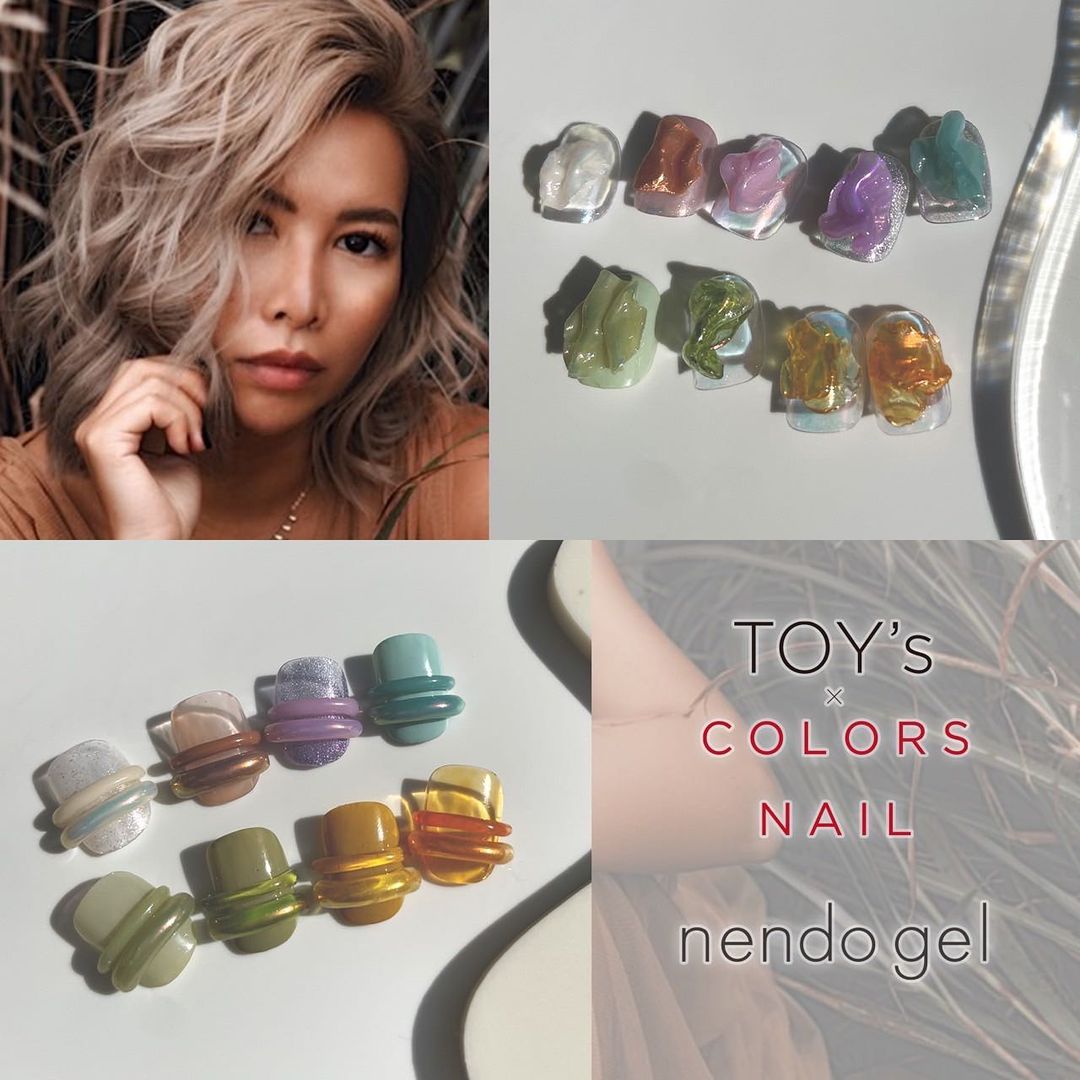 TOY's x "COLORS NAIL" Nendo 3D Gel - 12 colours (Full 12pc Set/Individual Pots)