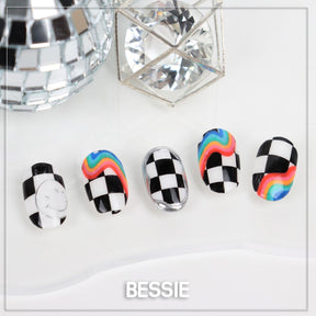 Bessie Metal Prism 7pc Collection + Clear Gel & Shining Mirror Chrome Palette