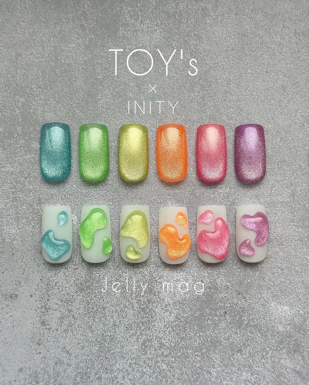 TOY's x INITY Jelly Mag (Magnetic Gel) Collection - Full 6pc set/Individual bottles