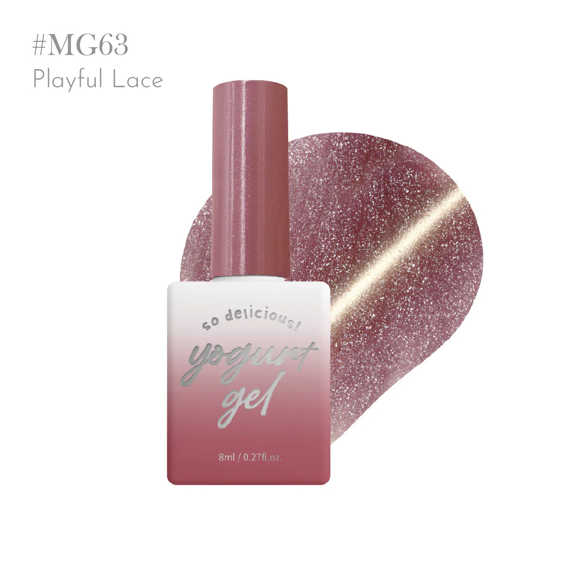 Yogurt Nail Korea Lingerie Magnetic Cat Eye Glitter Gel - Full 8pc Collection/Individual Bottles