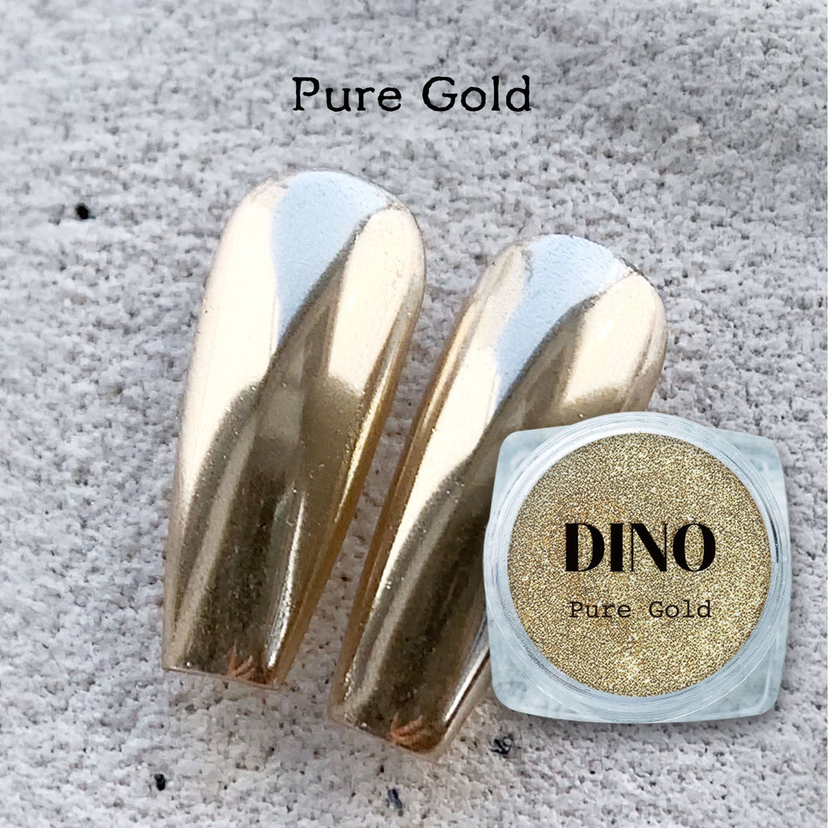 DINO It's Nail O'Clock Chrome Powder - Pure Gold