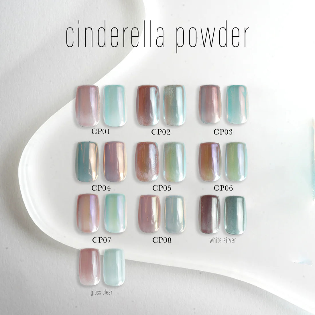 énoi Cinderella Powder (Chrome) - full 10pc set/individual pots