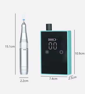 Peony Compact E-File/Nail Drill + Handpiece Stand & Drill Bit - Colours: Sky Blue/White