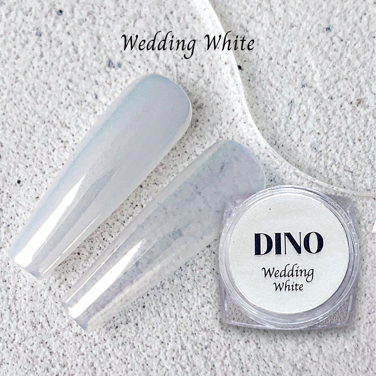 DINO It's Nail O'Clock Chrome Powder - Wedding White
