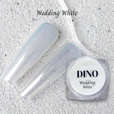 DINO It's Nail O'Clock Chrome Powder - Wedding White