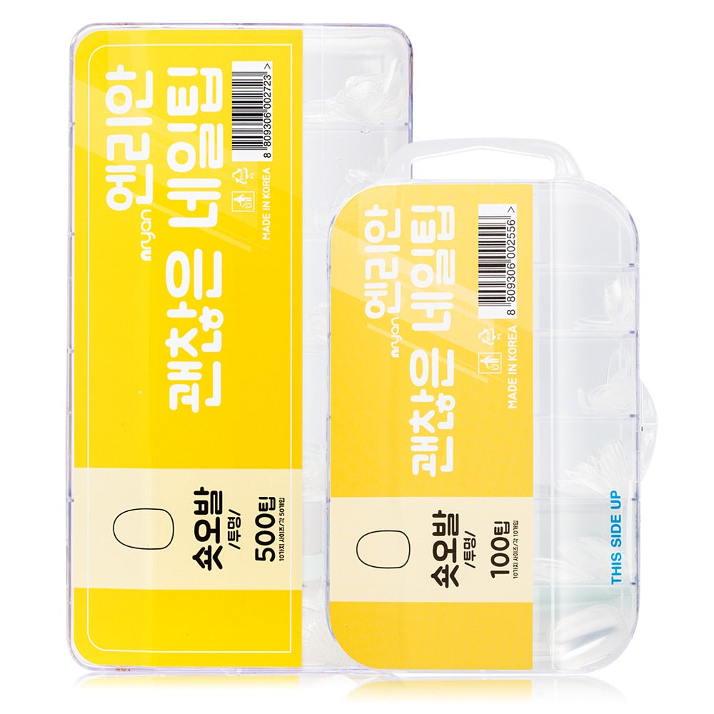 Nryan short oval tips - soft gel extensions