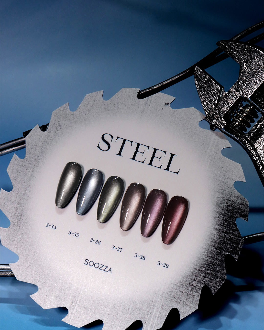 SOOZZA Steel Magnetic Gel Collection - Full 6pc Set/Individual Bottles