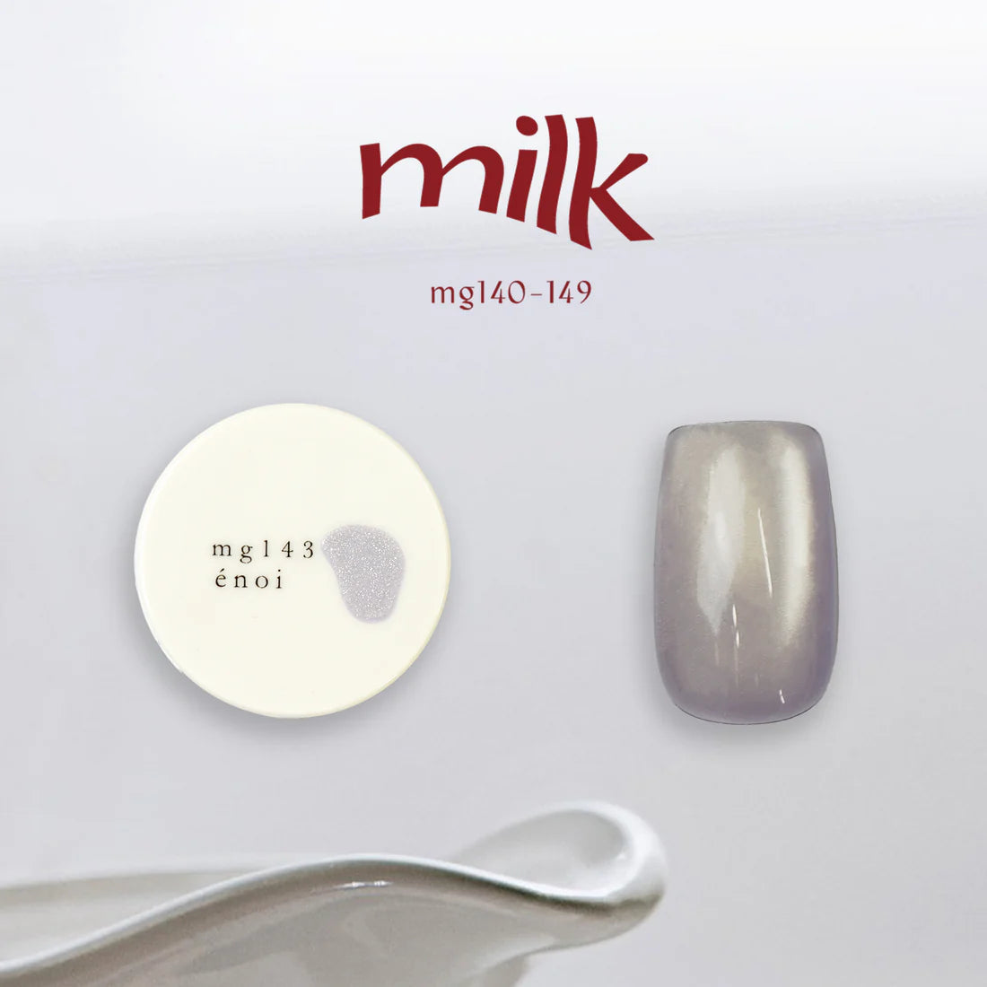 (NEW UPDATE) énoi 'milk' Magnetic Gel Series - full 20pc set/10pc sets/individual pots (mg130-149)