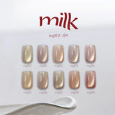 (NEW UPDATE) énoi 'milk' Magnetic Gel Series - full 20pc set/10pc sets/individual pots (mg130-149)