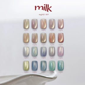(NEW UPDATE) énoi 'milk' Magnetic Gel Series - full 20pc set/10pc sets/individual pots (mg130-149)