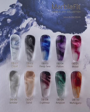 [IN STOCK] DVOK MarbleFit Collection (10 Colour Gels + 1 Marble Base Gel) - (Full 11pc Collection/1 Marble Base Gel)