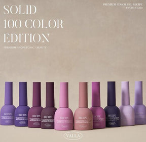 [PRE-ORDER ONLY] Valla Colour Collection 100pc (Includes 1 Top Gel, 1 Matte Top and Solid Colour Chart Board)