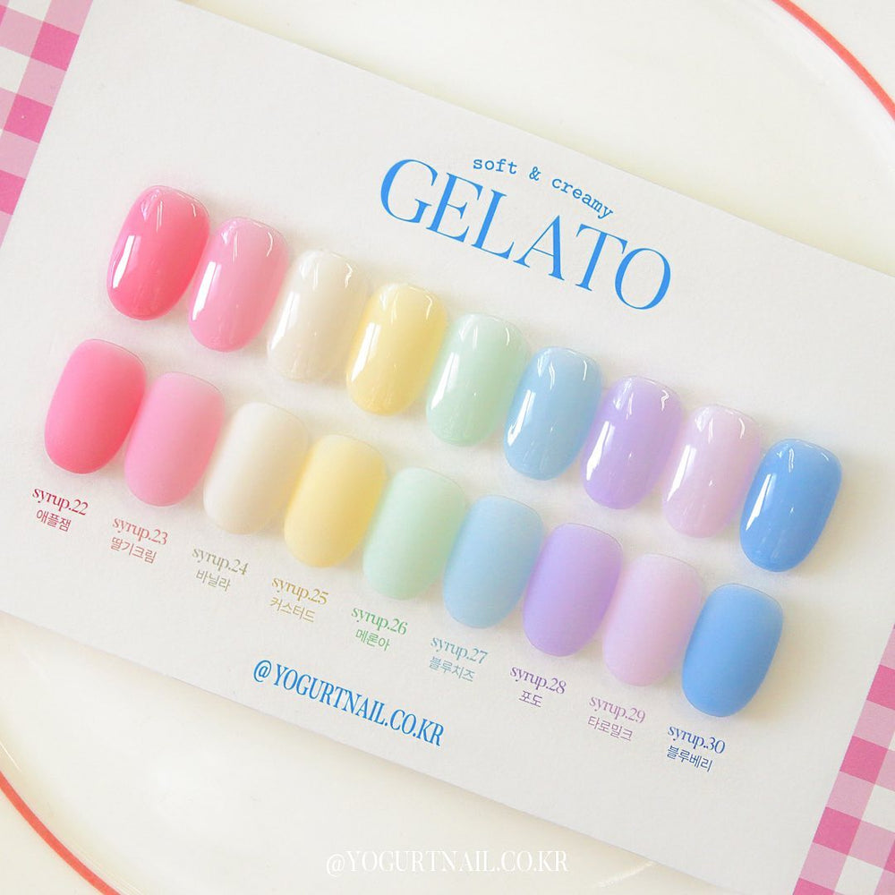 Yogurt Nail Korea Gelato Full 9pc Collection/Individual Bottles