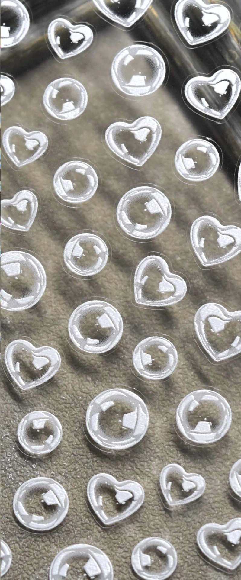 Heart bubble stickers