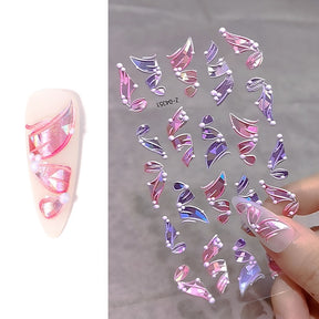 Cinta de ballet 3D/pegatinas mariposa - 2 colores