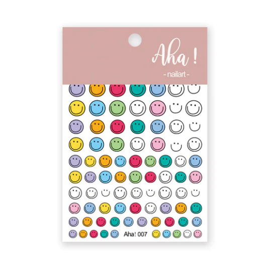Colourful smiley stickers