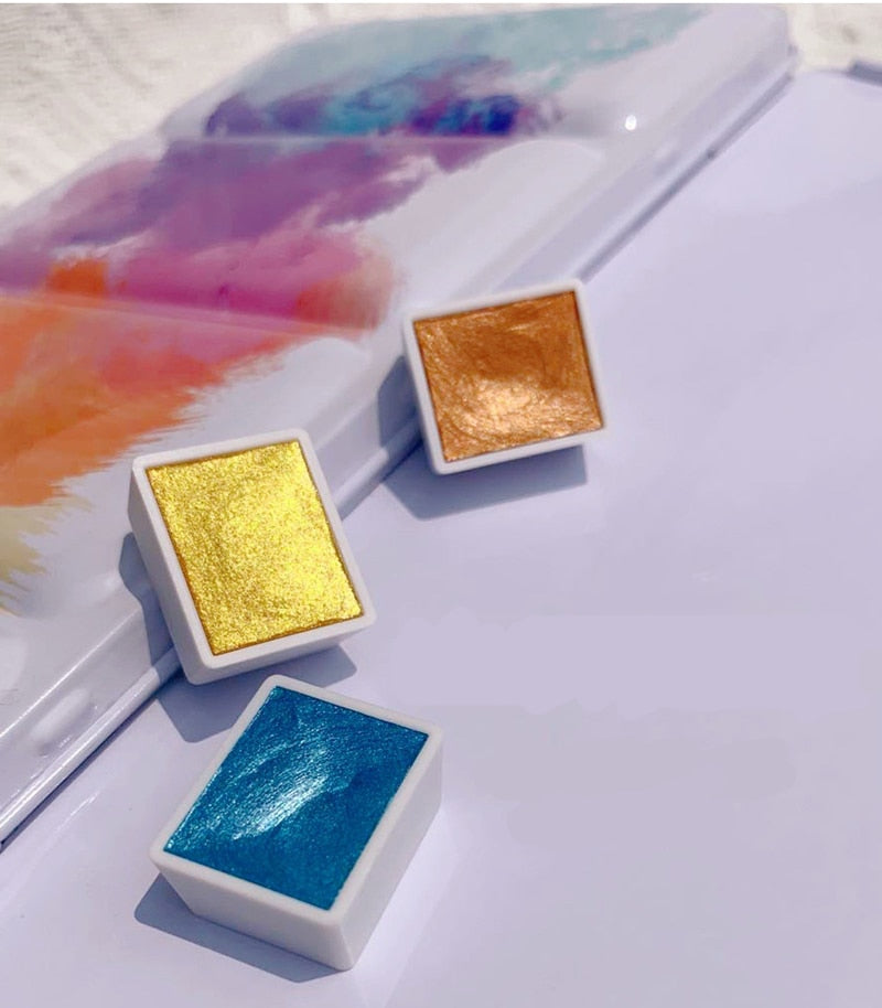 Pearlescent Watercolour palette - 40 colours