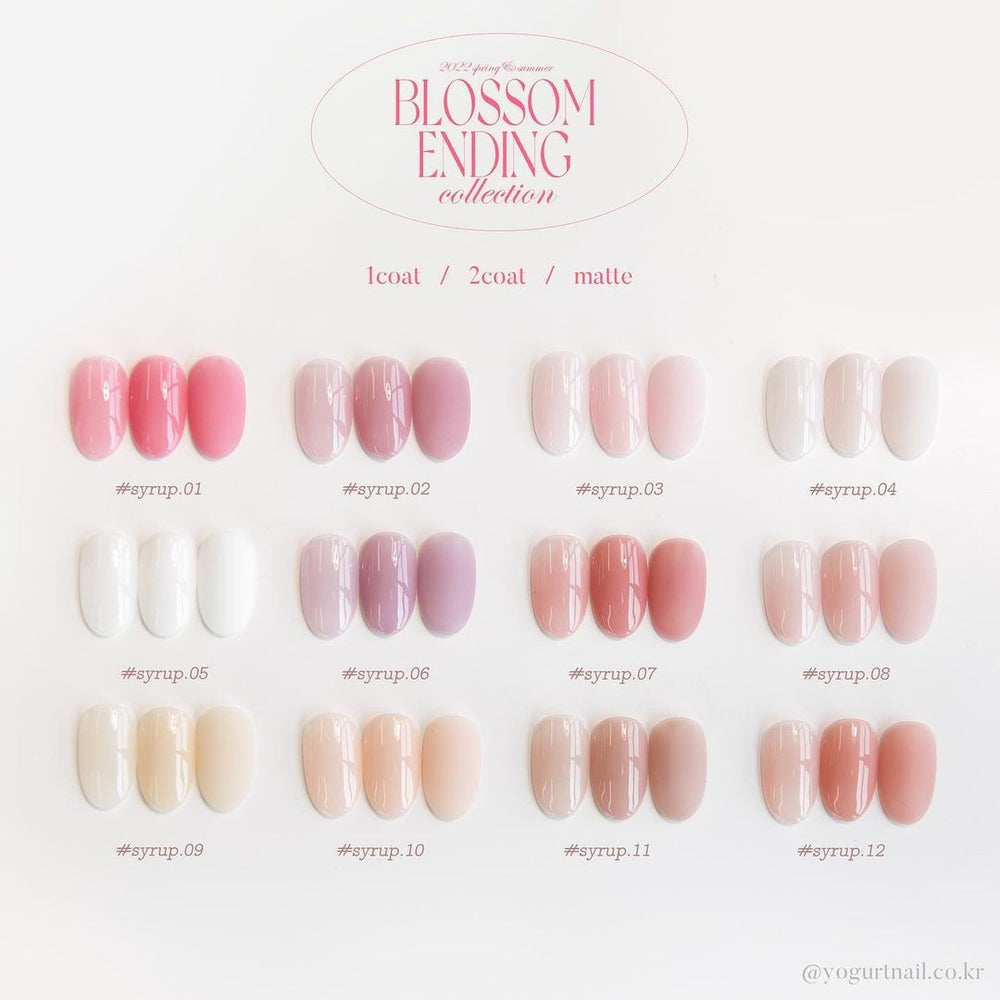 YOGURT NAIL KOREA Blossom Ending Collection Full 12pc Set/Individual BottlesKorean Nail