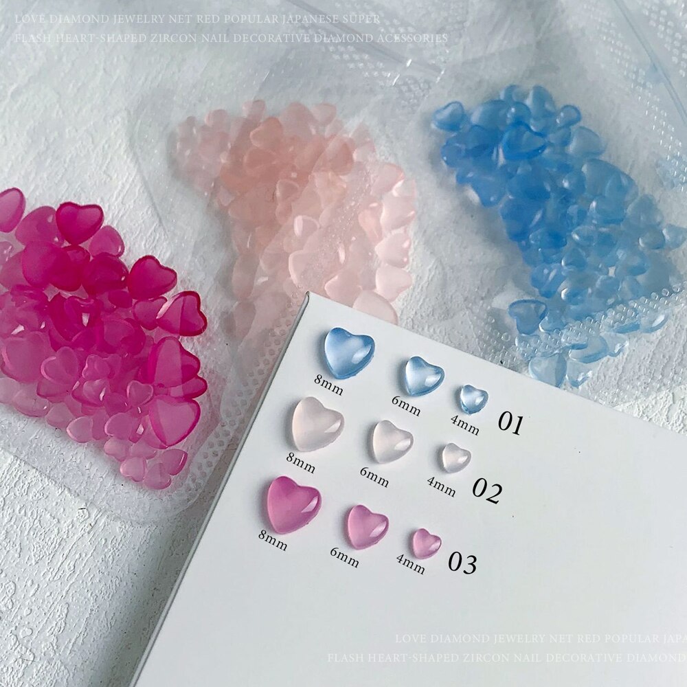 UV react heart charms - 4 colours